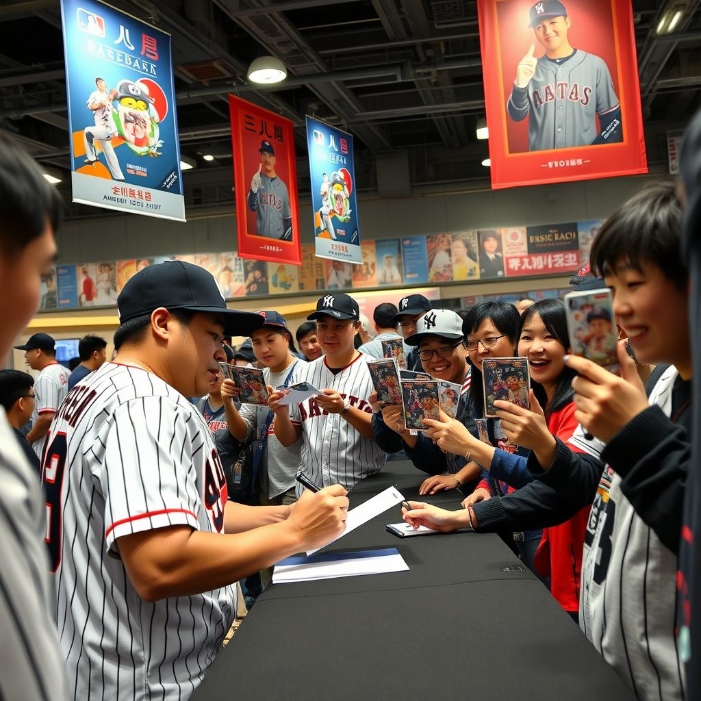 野球サイン会の様子